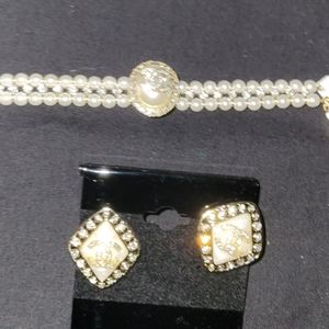 CC earring bracelet set gold ton6